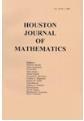 HOUSTON JOURNAL OF MATHEMATICS