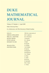 DUKE MATHEMATICAL JOURNAL